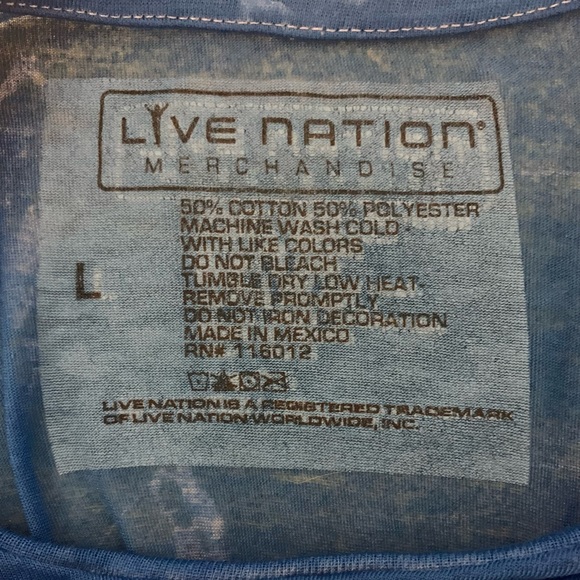 Live Nation Blue Nirvana Loose-Fit T-Shirt - Women size large - Picture 5 of 9